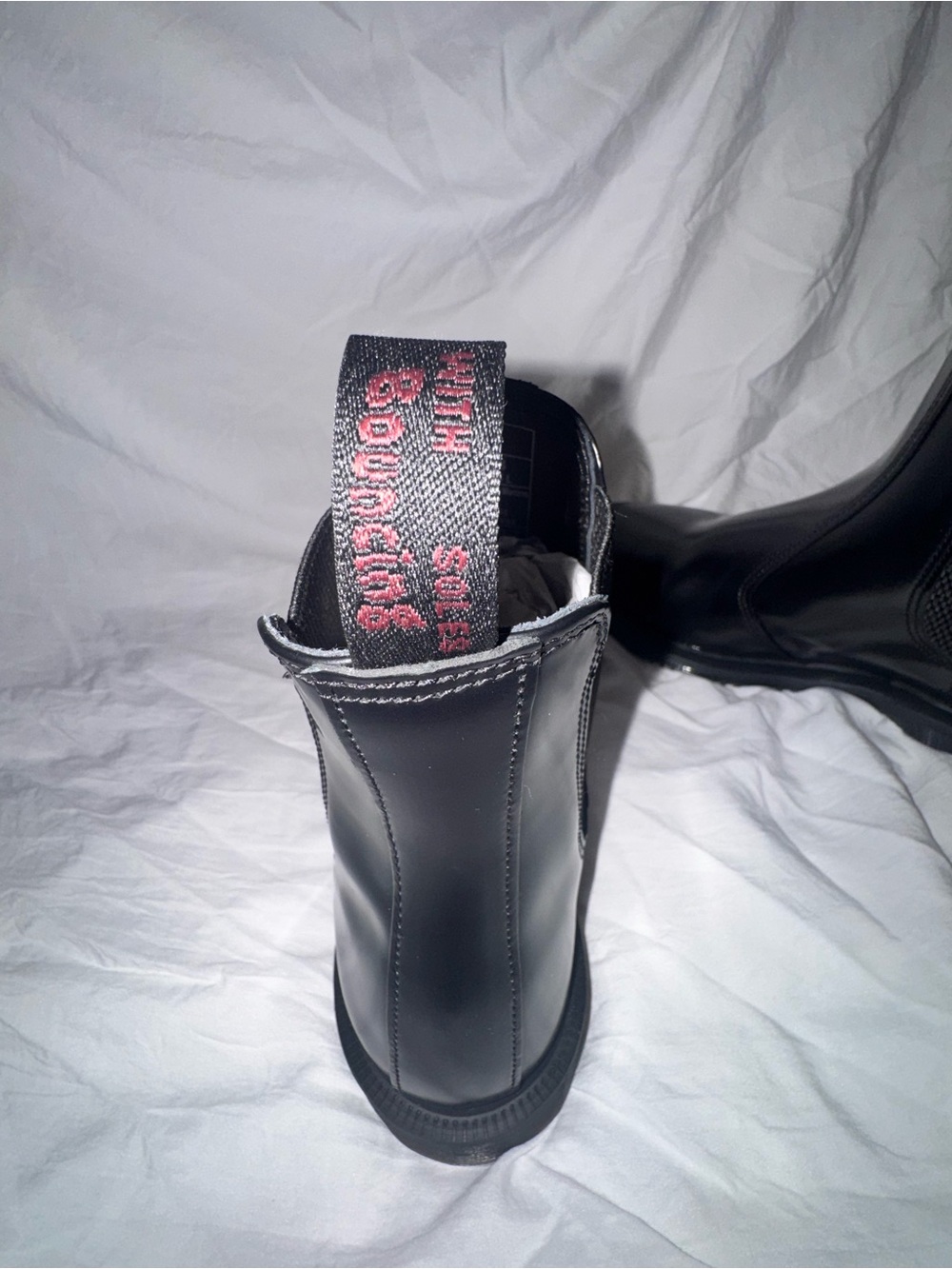 Dr. Martens Flora Chelsea Boots Black Polished Smooth Leather Women’s 8 - Picture 7 of 10